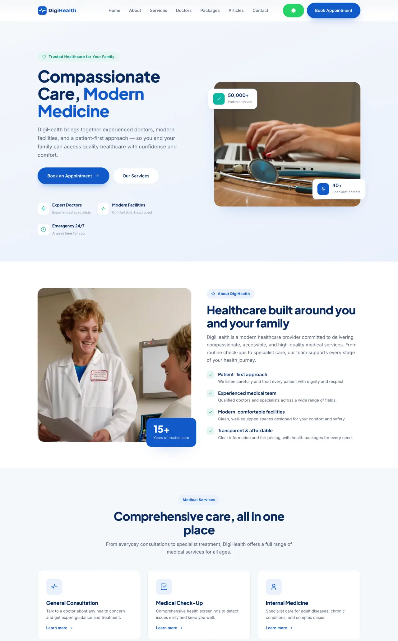Tampilan desain Digihealth
